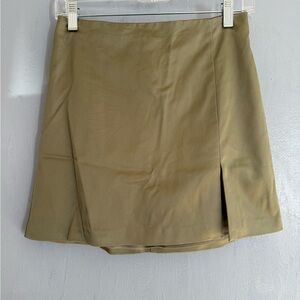 Aritzia Sunday Best Tatiana Satin Slit Mini Skirt